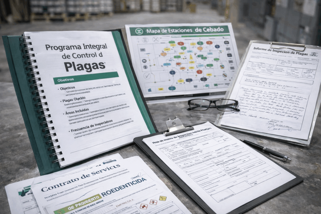 Documentos obligatorios en un programa de control de plagas industrial