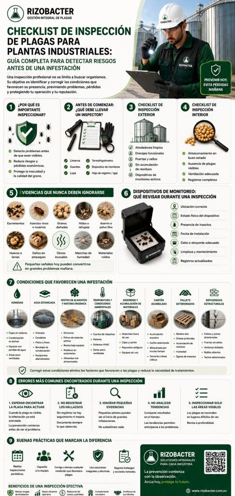 Checklist de Inspección de Plagas para Plantas Industriales Guía Completa para Detectar Riesgos Antes de una Infestación