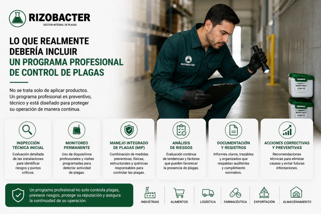 Lo que realmente debería incluir un programa profesional de control de plagas