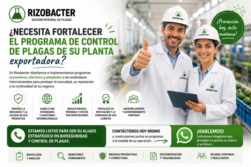 Necesita fortalecer el programa de control de plagas de su planta exportadora