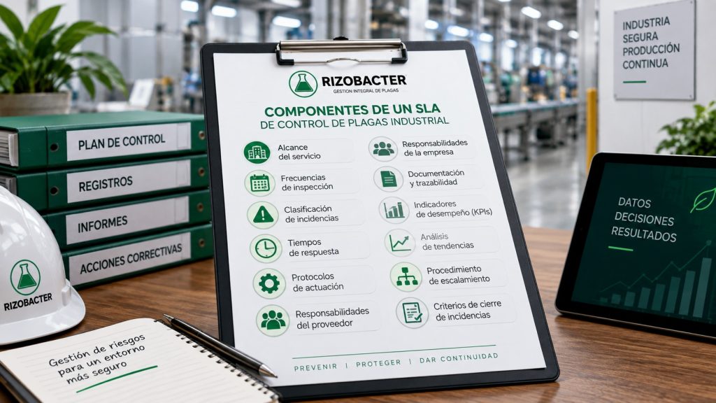 Qué debería incluir un SLA de control de plagas industrial