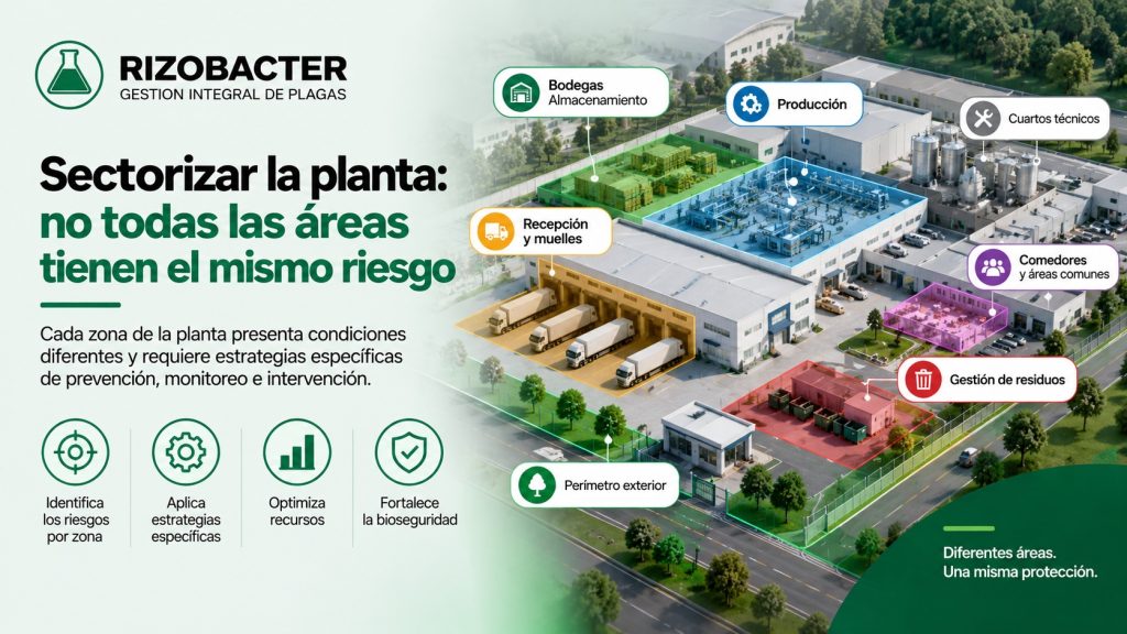 Sectorizar la planta: no todas las áreas tienen el mismo riesgo
